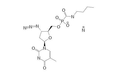 5'-(BUTYLAMINO)-CARBONYLPHOSPHONYL-3'-AZIDO-3'-DEOXYTHIMIDINE-AMMONIUM-SALT