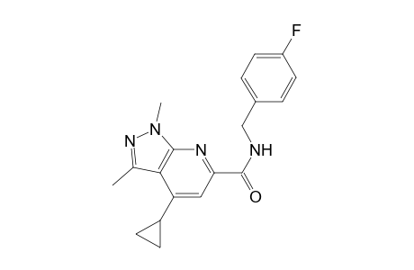 1H-Pyrazolo[3,4-b]pyridine-6-carboxamide, 4-cyclopropyl-N-[(4-fluorophenyl)methyl]-1,3-dimethyl-