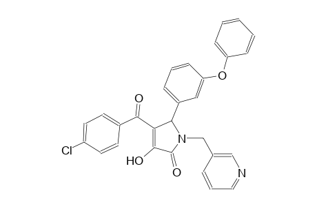 2H-pyrrol-2-one, 4-(4-chlorobenzoyl)-1,5-dihydro-3-hydroxy-5-(3-phenoxyphenyl)-1-(3-pyridinylmethyl)-