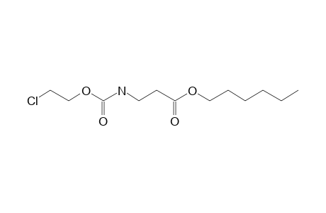 .beta.-Alanine, N-(2-chloroethoxycarbonyl)-, hexyl ester