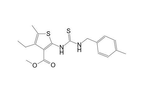 methyl 4-ethyl-5-methyl-2-({[(4-methylbenzyl)amino]carbothioyl}amino)-3-thiophenecarboxylate