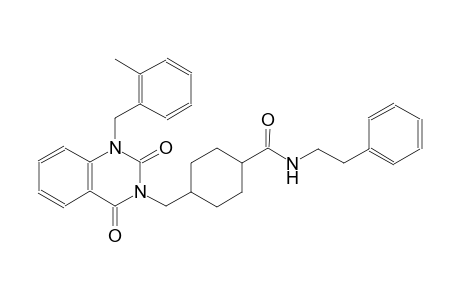 4-[(1-(2-methylbenzyl)-2,4-dioxo-1,4-dihydro-3(2H)-quinazolinyl)methyl]-N-(2-phenylethyl)cyclohexanecarboxamide