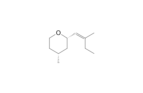 (2S,4R)-(Z)-4-Methyl-2-(2-methylbut-1-en-1-yl)tetrahydro-2H-pyran
