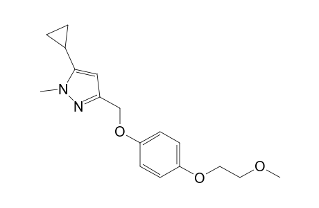 1H-Pyrazole, 5-cyclopropyl-3-[[4-(2-methoxyethoxy)phenoxy]methyl]-1-methyl-