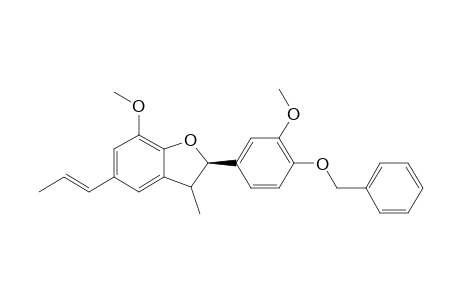 (+/-)-2-(4-BENZYLOXY-3-METHOXYPHENYL)-3-METHYL-7-METHOXY-5-[(E)-1-PROPENYL]-2,3-DIHYDROBENZO-[B]-FURAN