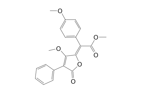 Benzeneacetic acid, 4-methoxy-.alpha.-(3-methoxy-5-oxo-4-phenyl-2(5H)-furanylidene)-, methyl ester, (E)-