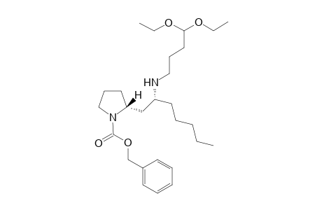(2R)-2-[(2R)-2-(4,4-diethoxybutylamino)heptyl]-1-pyrrolidinecarboxylic acid (phenylmethyl) ester