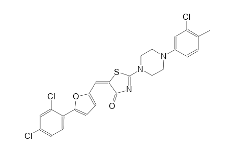 (5E)-2-[4-(3-chloro-4-methylphenyl)-1-piperazinyl]-5-{[5-(2,4-dichlorophenyl)-2-furyl]methylene}-1,3-thiazol-4(5H)-one