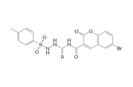 6-bromo-N-({2-[(4-methylphenyl)sulfonyl]hydrazino}carbothioyl)-2-oxo-2H-chromene-3-carboxamide