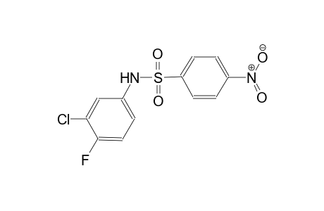 N-(3-chloro-4-fluorophenyl)-4-nitrobenzenesulfonamide