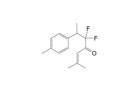 5,5-bis(fluoranyl)-2-methyl-6-(4-methylphenyl)hept-2-en-4-one