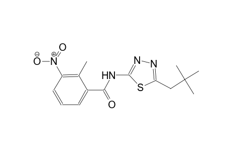 2-methyl-N-(5-neopentyl-1,3,4-thiadiazol-2-yl)-3-nitrobenzamide