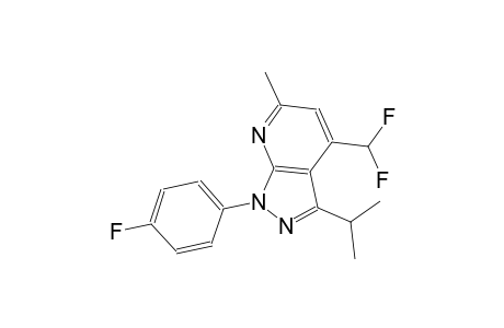 1H-pyrazolo[3,4-b]pyridine, 4-(difluoromethyl)-1-(4-fluorophenyl)-6-methyl-3-(1-methylethyl)-