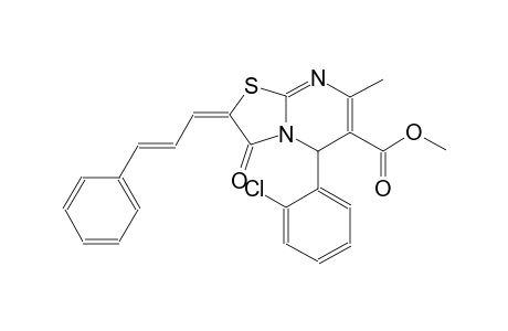 methyl (2E)-5-(2-chlorophenyl)-7-methyl-3-oxo-2-[(2E)-3-phenyl-2-propenylidene]-2,3-dihydro-5H-[1,3]thiazolo[3,2-a]pyrimidine-6-carboxylate