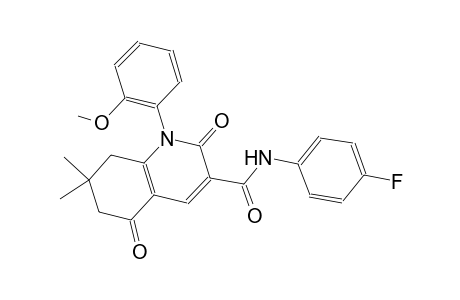 N-(4-fluorophenyl)-1-(2-methoxyphenyl)-7,7-dimethyl-2,5-dioxo-1,2,5,6,7,8-hexahydro-3-quinolinecarboxamide