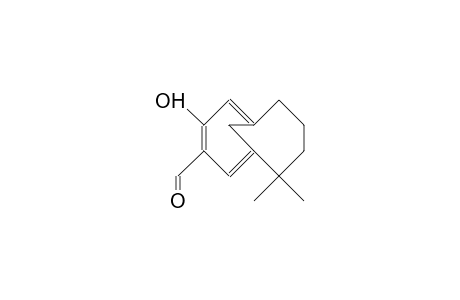 4-Hydroxy-10,10-dimethyl-bicyclo(4.4.1)undeca-1,3,5-triene-3-carboxaldehyde