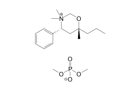 (4R*,6R*)-3,3,6-Trimethyl-4-phenyl-6-propyltetrahydro-1,3-oxazinium dimethyl phosphate