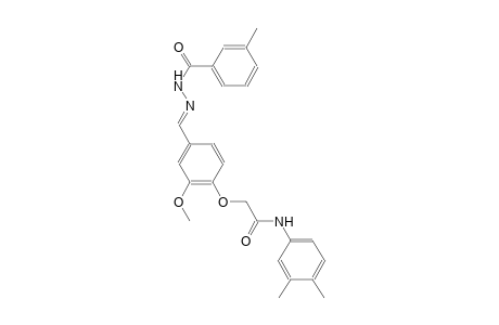 N-(3,4-dimethylphenyl)-2-(2-methoxy-4-{(E)-[(3-methylbenzoyl)hydrazono]methyl}phenoxy)acetamide