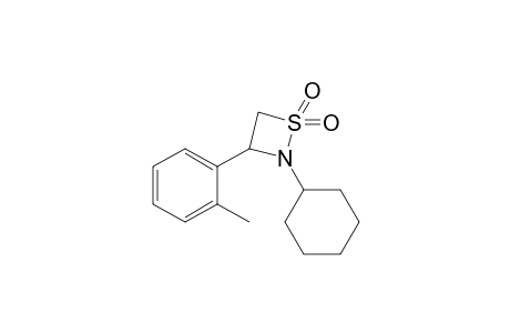 2-Cyclohexyl-3-(2-methylphenyl)-1,2-thiazetidine 1,1-dioxide