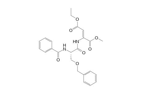 (Z)-(N-Benzoyl-O-benzyl-L-seryl)-.alpha.,.beta.-dehydro-4-ethyl-1-methyl aspartate