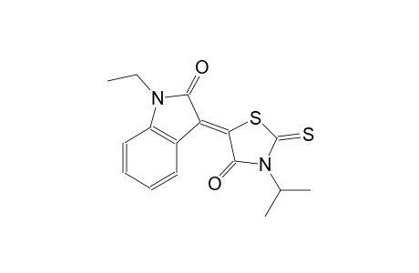 (3Z)-1-ethyl-3-(3-isopropyl-4-oxo-2-thioxo-1,3-thiazolidin-5-ylidene)-1,3-dihydro-2H-indol-2-one