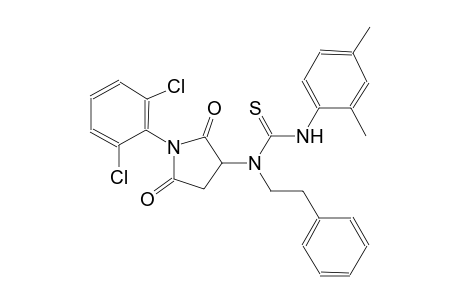 N-[1-(2,6-dichlorophenyl)-2,5-dioxo-3-pyrrolidinyl]-N'-(2,4-dimethylphenyl)-N-(2-phenylethyl)thiourea