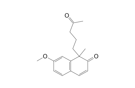 2(1H)-Naphthalenone, 7-methoxy-1-methyl-1-(4-oxopentyl)-, (R)-