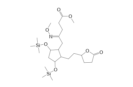 4-(methoxyimino)-5-(2-(2-(2-oxa-3-oxocyclopentyl)ethyl)-3,5-di(trimethylsiloxy)cyclopentyl)pentanoic acid methyl ester