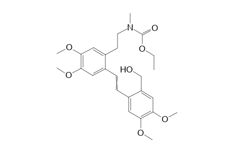 2-(beta-N-Ethoxycarbonyl-N-methyl-aminoethyl)-2'-hydroxymethyl-4,4',5,5'-tetramethoxy-stilbene