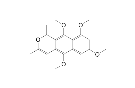 1H-Naphtho[2,3-c]pyran, 5,7,9,10-tetramethoxy-1,3-dimethyl-, (.+-.)-