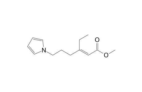 (E)-3-ethyl-6-(1-pyrrolyl)-2-hexenoic acid methyl ester