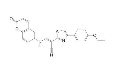 (2E)-2-[4-(4-ethoxyphenyl)-1,3-thiazol-2-yl]-3-[(2-oxo-2H-chromen-6-yl)amino]-2-propenenitrile