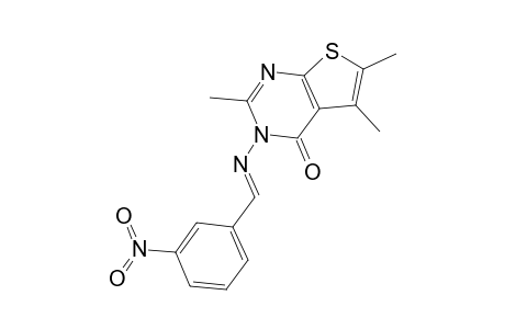2,5,6-Trimethyl-3-([(E)-(3-nitrophenyl)methylidene]amino)thieno[2,3-d]pyrimidin-4(3H)-one