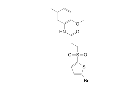 3-[(5-bromo-2-thienyl)sulfonyl]-N-(2-methoxy-5-methylphenyl)propanamide