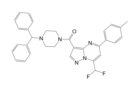 3-[(4-benzhydryl-1-piperazinyl)carbonyl]-7-(difluoromethyl)-5-(4-methylphenyl)pyrazolo[1,5-a]pyrimidine