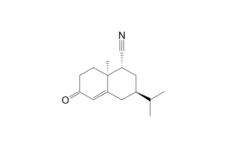 (3R)-Isopropyl-(8aS)-methyl-6-oxo-1,2,3,4,6,7,8,8a-octahydronaphthalene-(1R)-carbonitrile