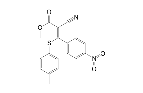 Methyl-.alpha.-cyano-p-nitro-.beta.-(p-tolylthio)cinnamate