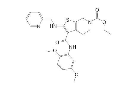 thieno[2,3-c]pyridine-6(5H)-carboxylic acid, 3-[[(2,5-dimethoxyphenyl)amino]carbonyl]-4,7-dihydro-2-[(2-pyridinylmethyl)amino]-, ethyl ester