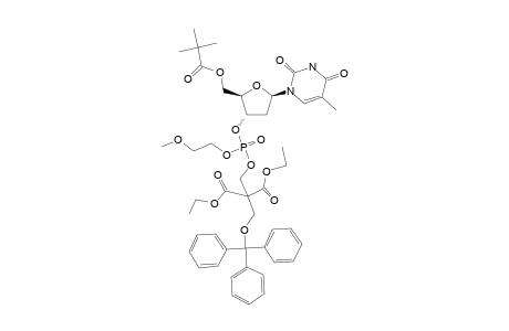 5'-O-PIVALOYLTHYMIDINE_3'-[2-METHOXYETHYL,2,2-BIS-(ETHOXYCARBONYL)-3-(4,4'-DIMETHOXYTRITYLOXY)-PROPYL]-PHOSPHATE;DIASTEREOMER_1