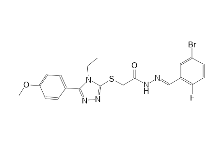 N'-[(E)-(5-bromo-2-fluorophenyl)methylidene]-2-{[4-ethyl-5-(4-methoxyphenyl)-4H-1,2,4-triazol-3-yl]sulfanyl}acetohydrazide