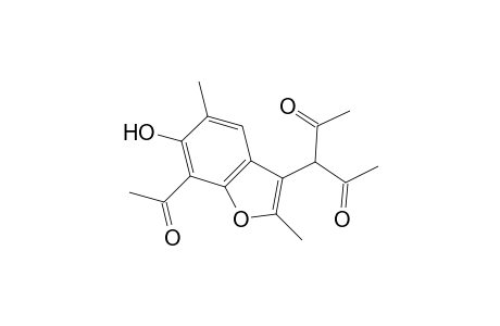 3-(7-Acetyl-6-hydroxy-2,5-dimethyl-1-benzofuran-3-yl)-2,4-pentanedione