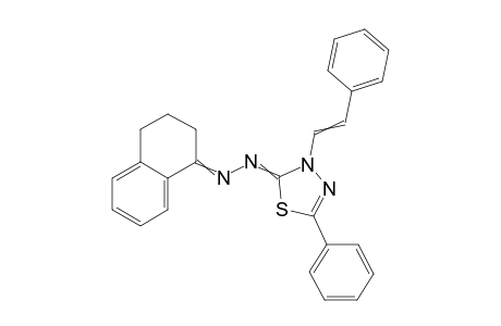 2-((3,4-Dihydronaphthalen-1(2H)-ylidene)hydrazono)-5-phenyl-3-styryl-2,3-dihydro-1,3,4-thiadiazole