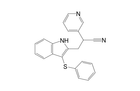 3-(3-Phenylthioindol-2-yl)-2-(3-pyridyl)propionitrile