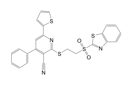2-{[2-(1,3-benzothiazol-2-ylsulfonyl)ethyl]sulfanyl}-4-phenyl-6-(2-thienyl)nicotinonitrile