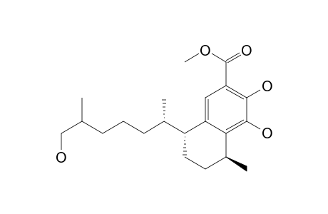 2-Naphthalenecarboxylic acid, 5,6,7,8-tetrahydro-3,4-dihydroxy-8-(6-hydroxy-1,5-dimethylhexyl)-5-methyl-, methyl ester, [5R-[5.alpha.,8.beta.(1S*,5S*)]]-