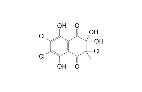 2,6,7-trichloro-3,3,5,8-tetrahydroxy-2-methyl-tetralin-1,4-dione