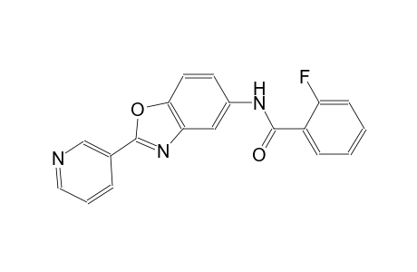 2-fluoro-N-[2-(3-pyridinyl)-1,3-benzoxazol-5-yl]benzamide
