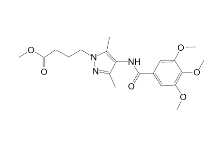 1H-Pyrazole-1-butanoic acid, 3,5-dimethyl-4-[(3,4,5-trimethoxybenzoyl)amino]-, methyl ester