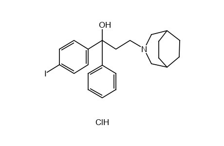 alpha-(p-IODOPHENYL)-alpha-PHENYL-3-AZABICYCLO[3.2.2]NONANE-3-PROPANOL, HYDROCHLORIDE