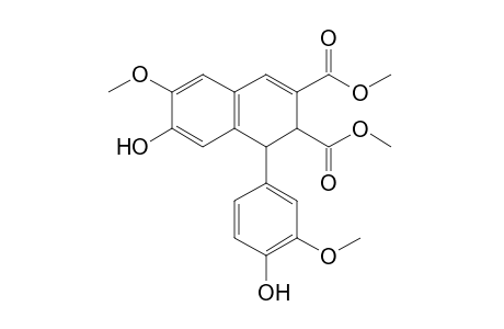 1,2-dihydro-7-hydroxy-1-(4-hydroxy-3-methoxyphenyl)-6-methoxy-2,3-naphthalenedicarboxylic acid, dimethyl ester